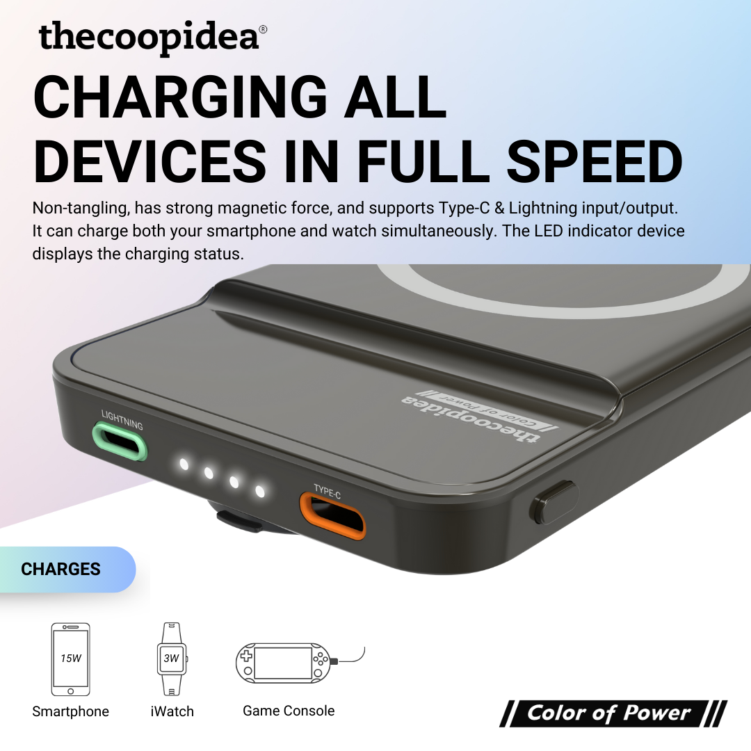 Pillar S 2 in 1 10000MAH Magnetic Powerbank