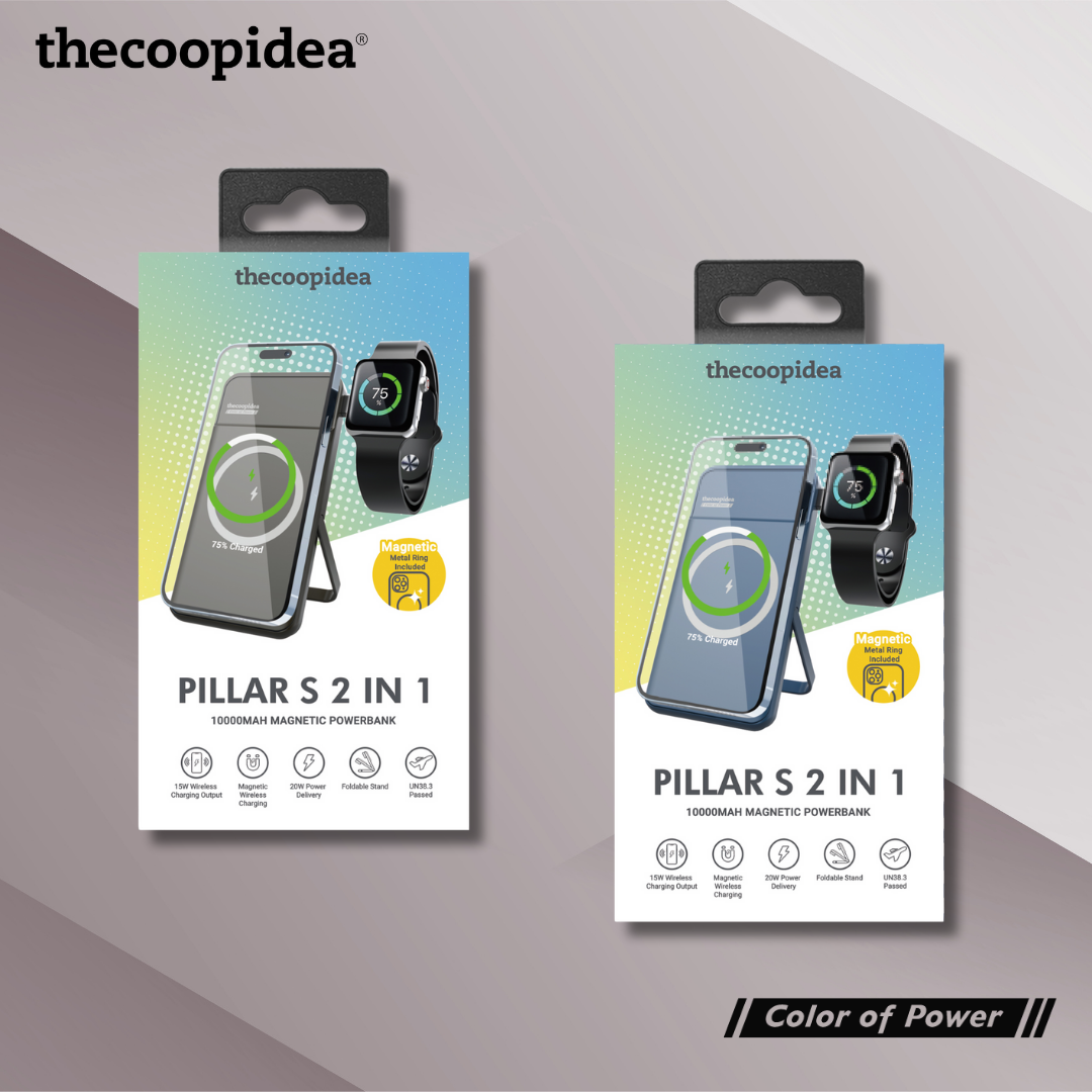 Pillar S 2 in 1 10000MAH Magnetic Powerbank
