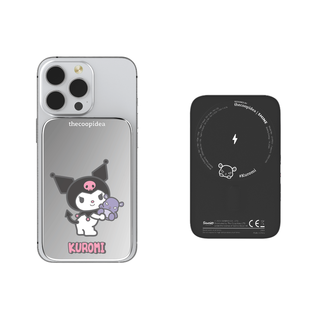 Sanrio Shine Magnetic 5000mAh Powerbank - Kuromi