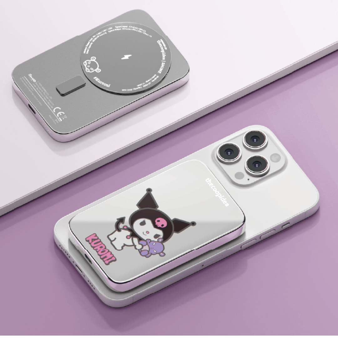 Sanrio Shine Magnetic 5000mAh Powerbank - Kuromi
