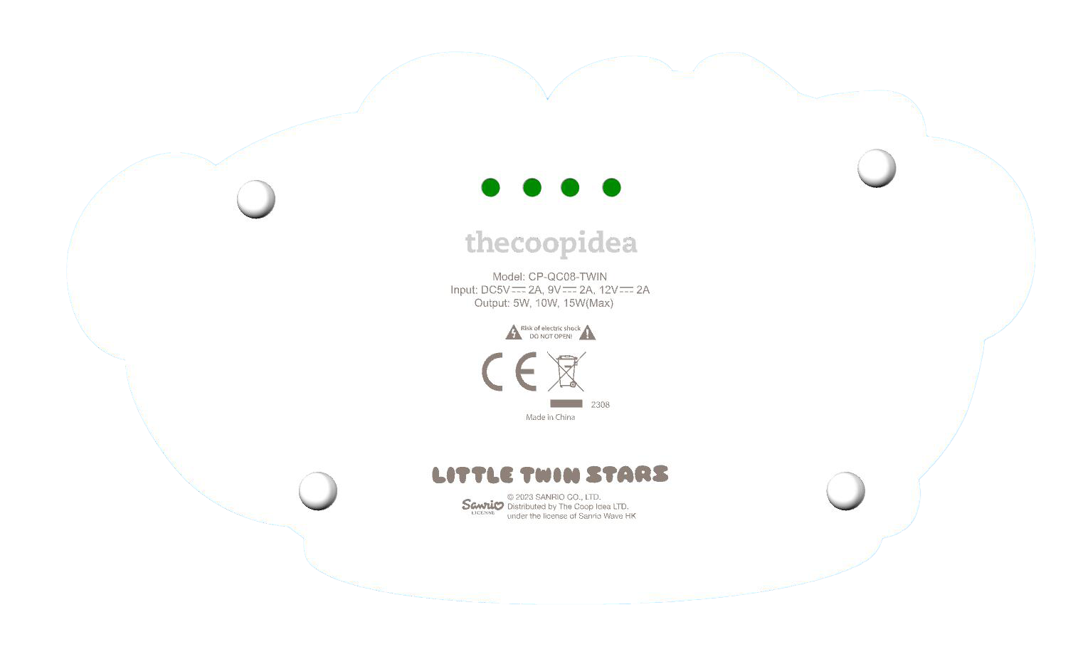 Sanrio PALLET Fast Wireless Charging Pad - Little Twin Stars