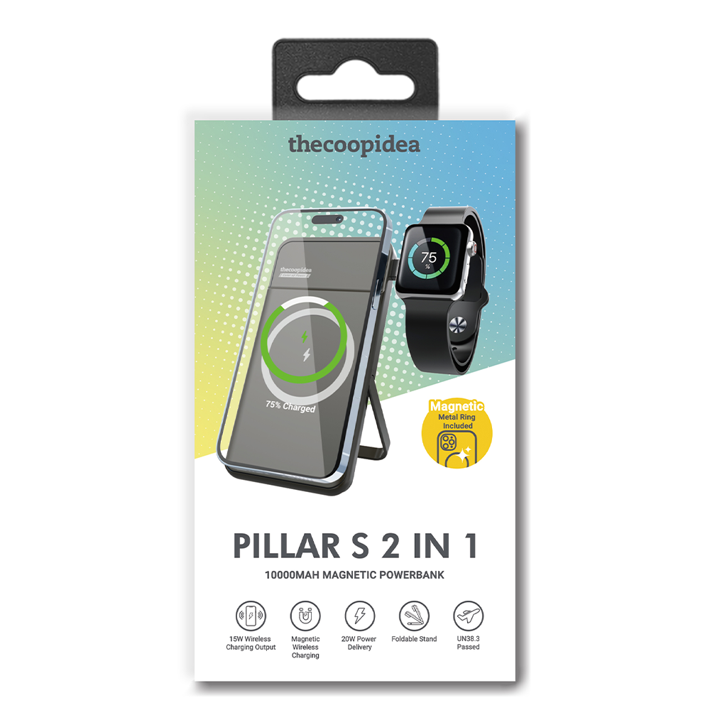 Pillar S 2 in 1 10000MAH Magnetic Powerbank