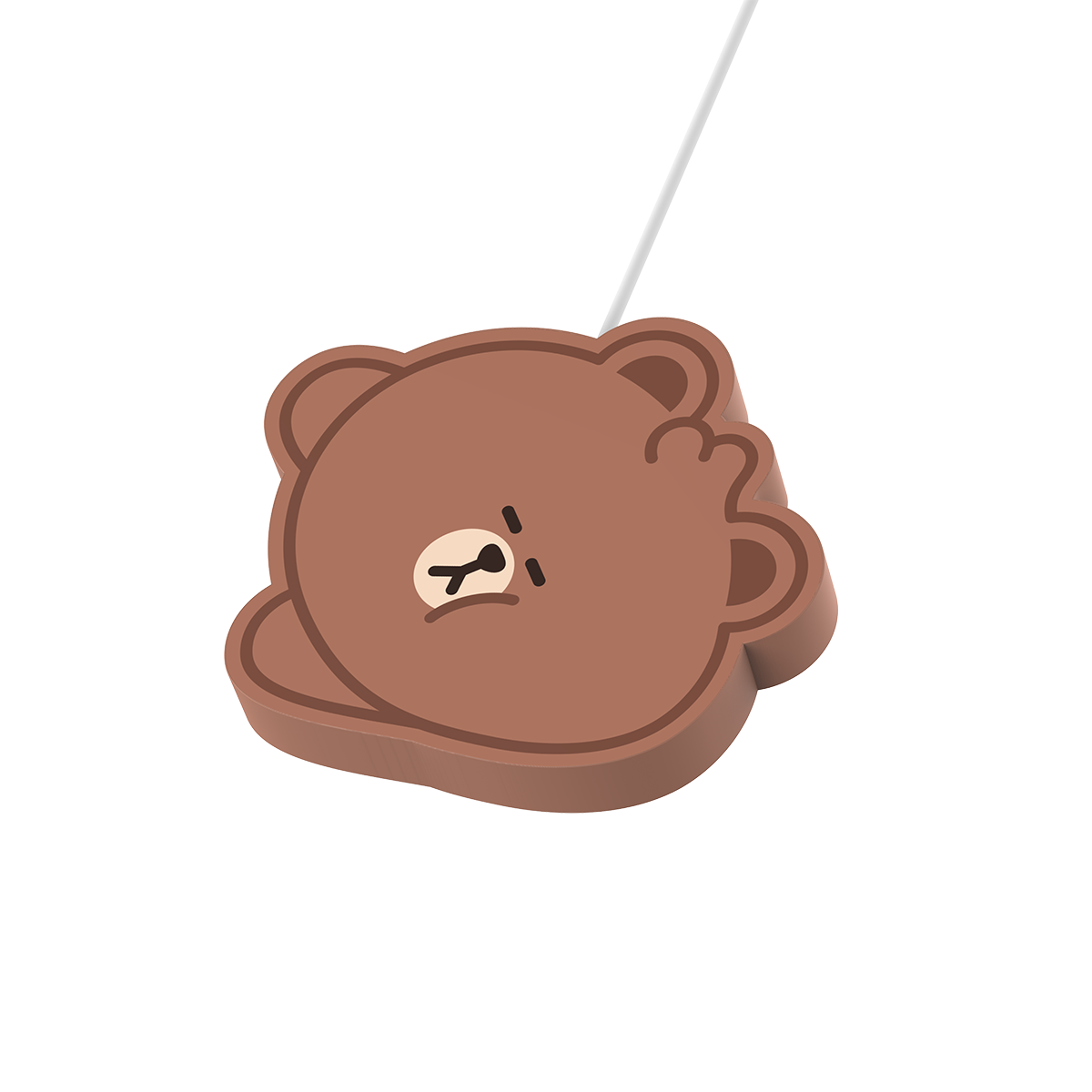 LINE FRIENDS MEETS thecoopidea Wireless Charging Pad - MINI BROWN