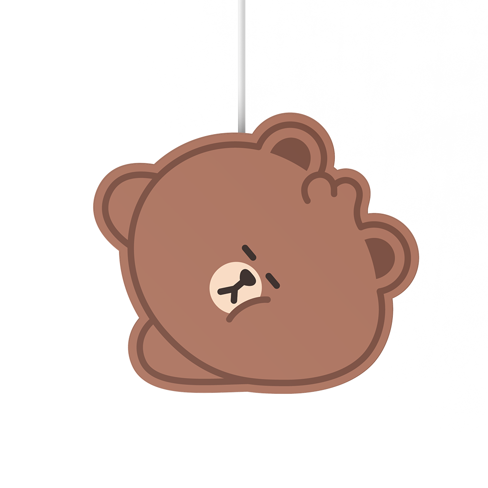 LINE FRIENDS MEETS thecoopidea Wireless Charging Pad - MINI BROWN