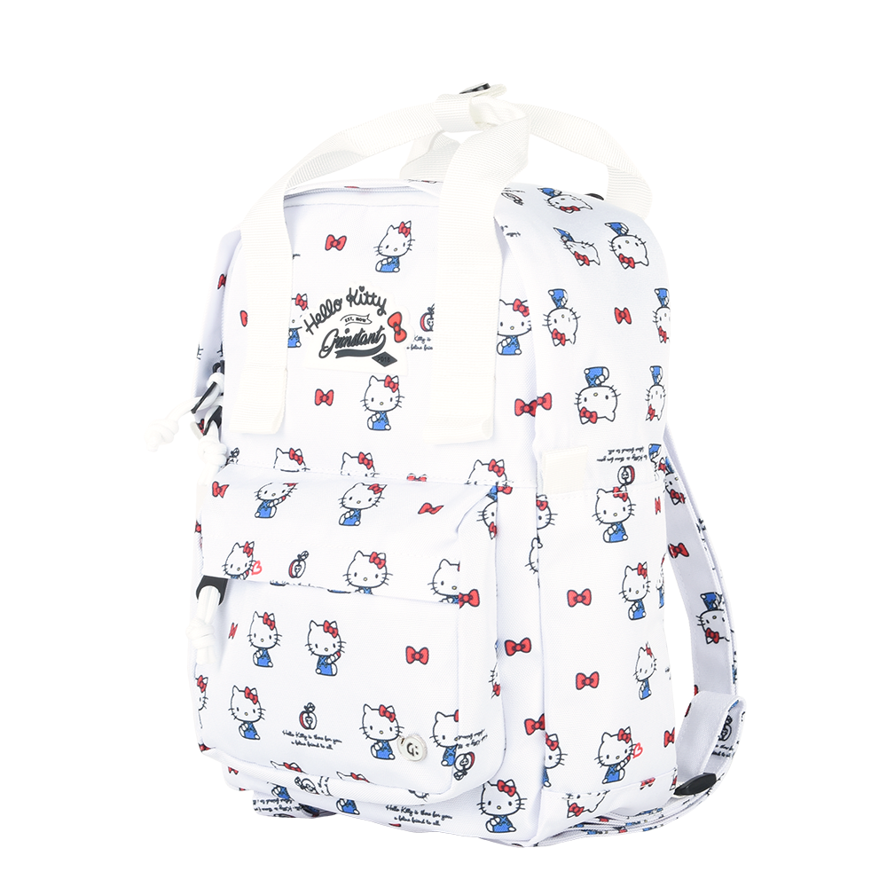 Grinstant x Sanrio Edition - CARA 9.7" Mini Backpack in Hello Kitty White Overprint