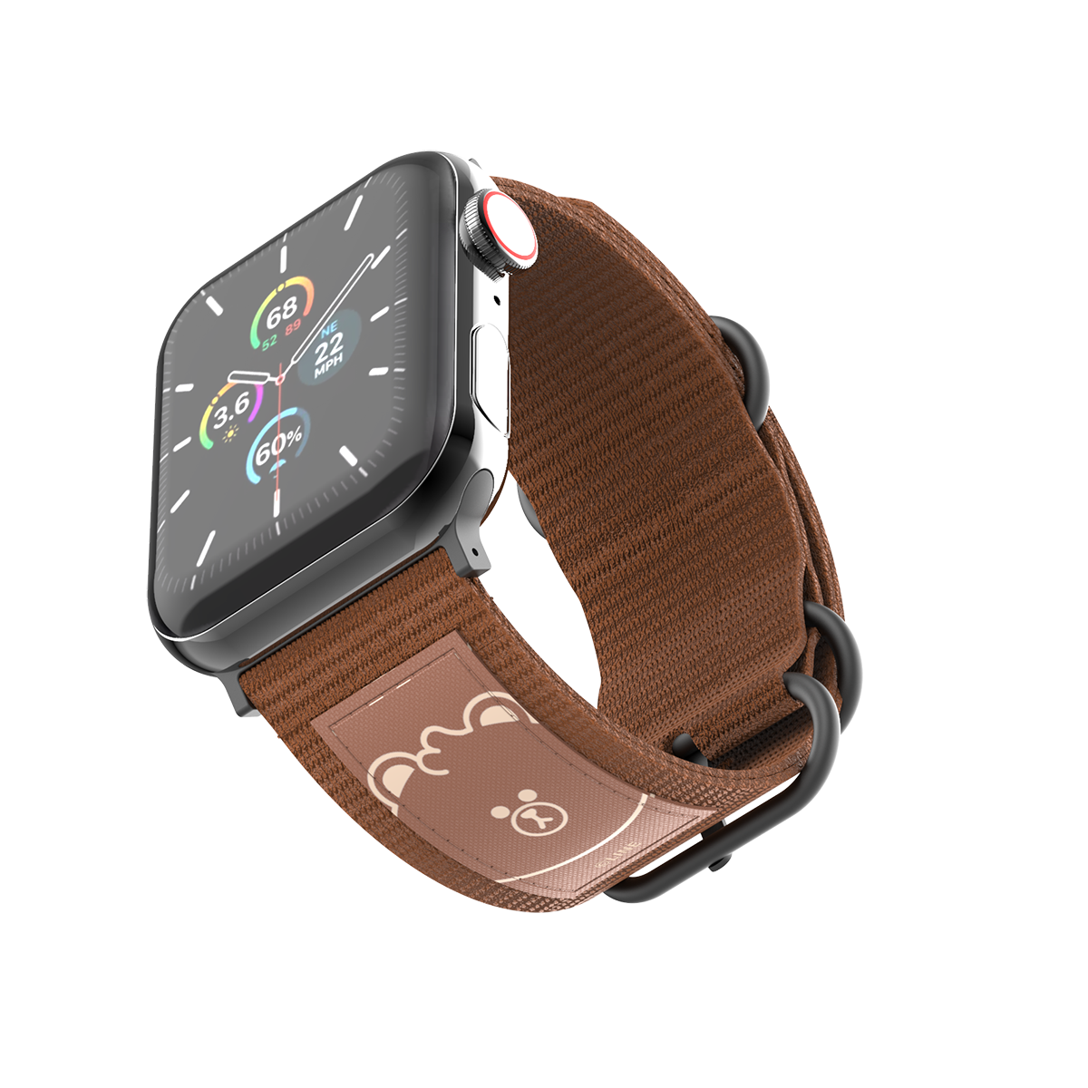 LINE FRIENDS MEETS thecoopidea BELT - Durable Nato 42/44/45mm Watch Straps Set for Apple Watch Series 1-8 & SE