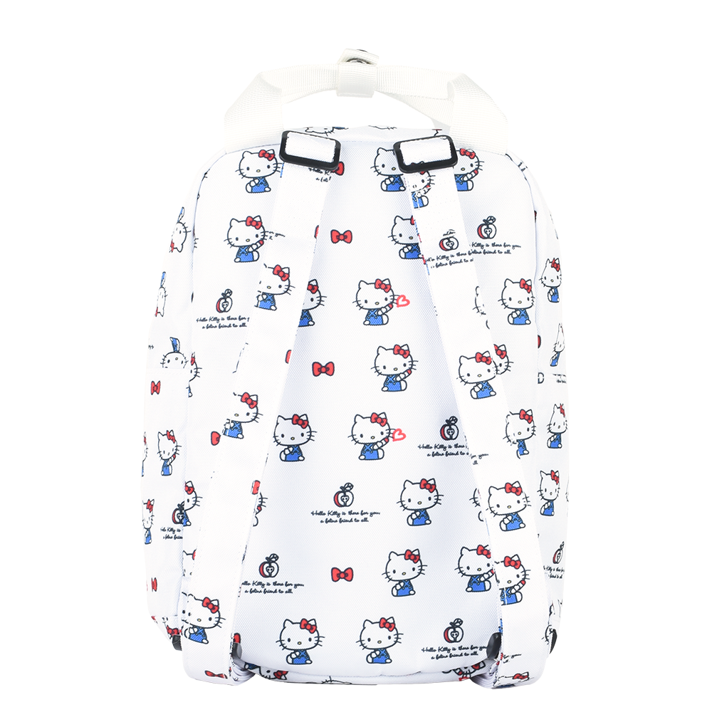 Grinstant x Sanrio Edition - CARA 9.7" Mini Backpack in Hello Kitty White Overprint