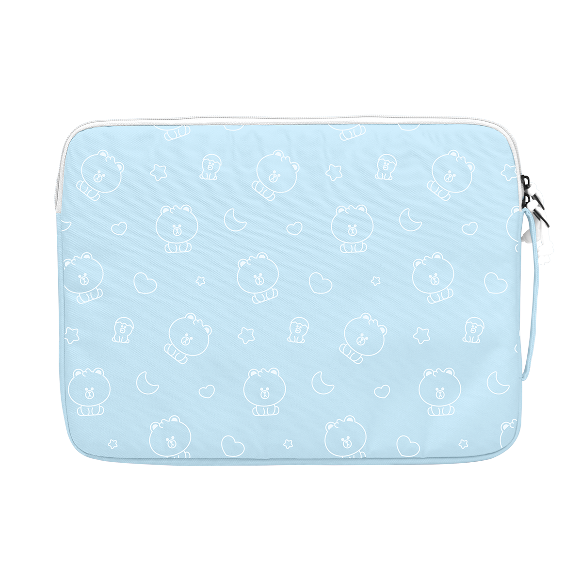 LINE FRIENDS MEETS Grinstant 13.3” Laptop Sleeve in MINI BROWN Overprint