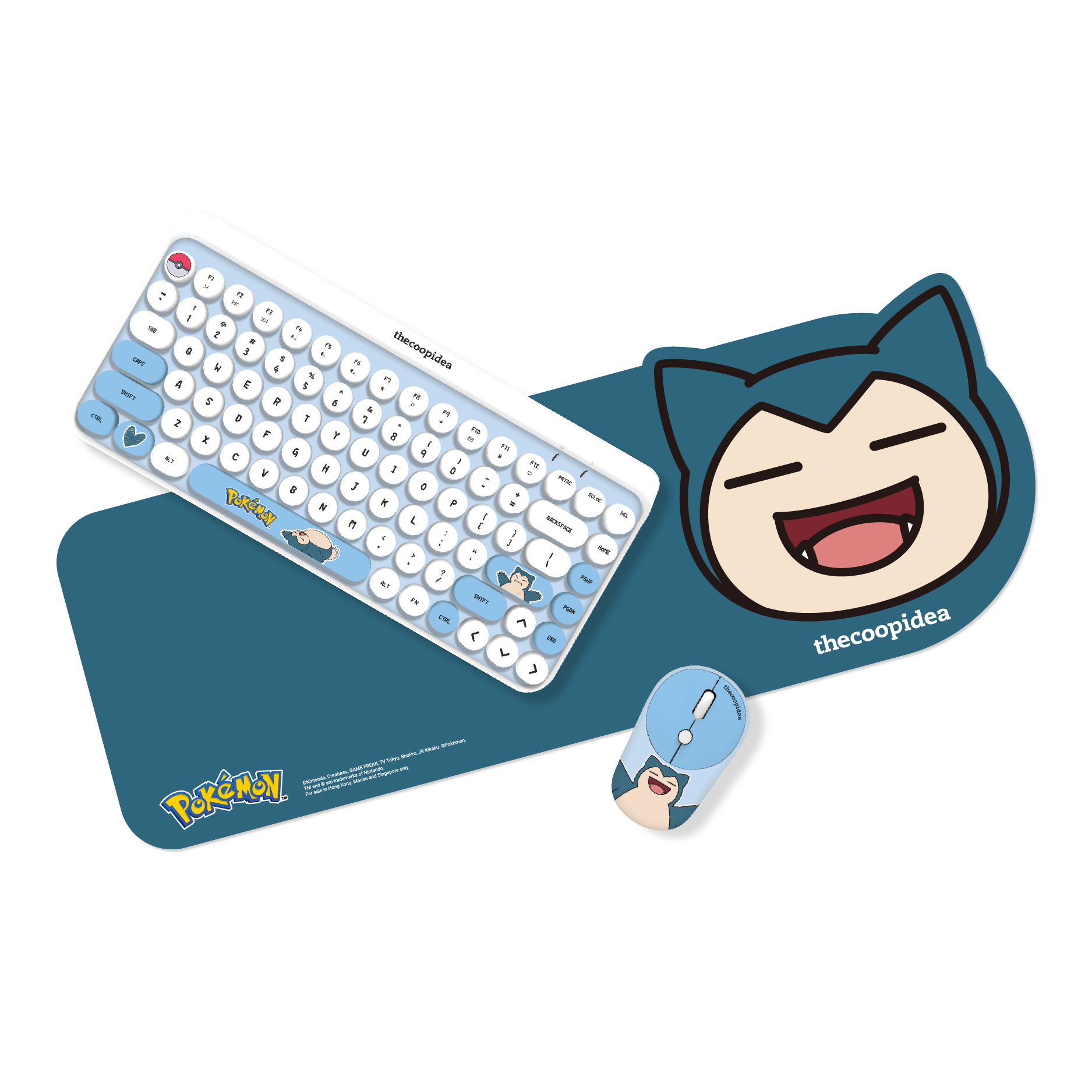 Pokémon TAPPY Wireless Keyboard & Mouse Set - Snorlax