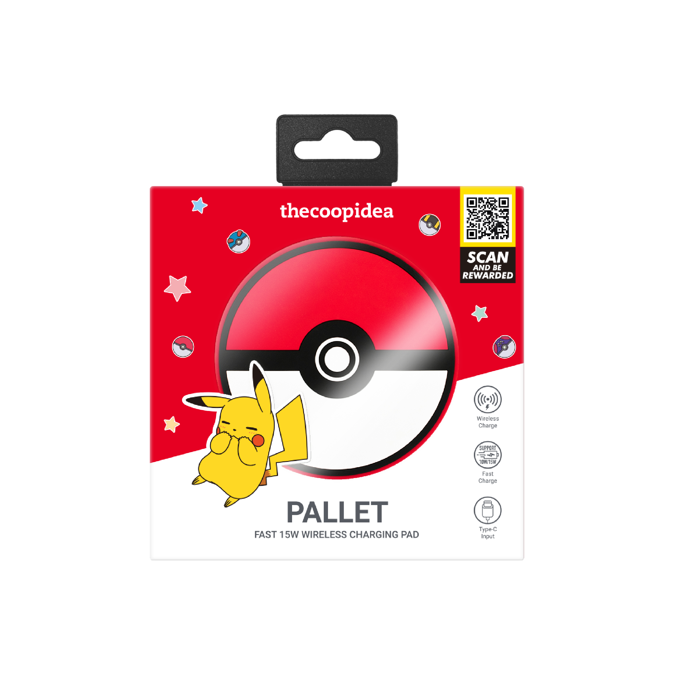 Pokémon PALLET Fast 15W Wireless Charging Pad - Poké Ball