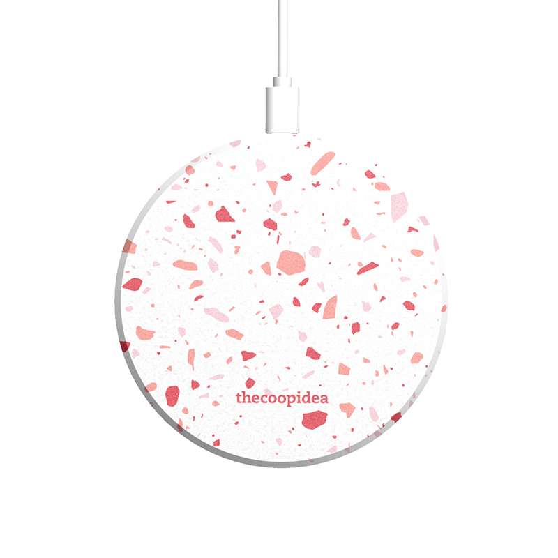 thecoopidea - MOON - Terrazzo Pink Wireless Charging Pad