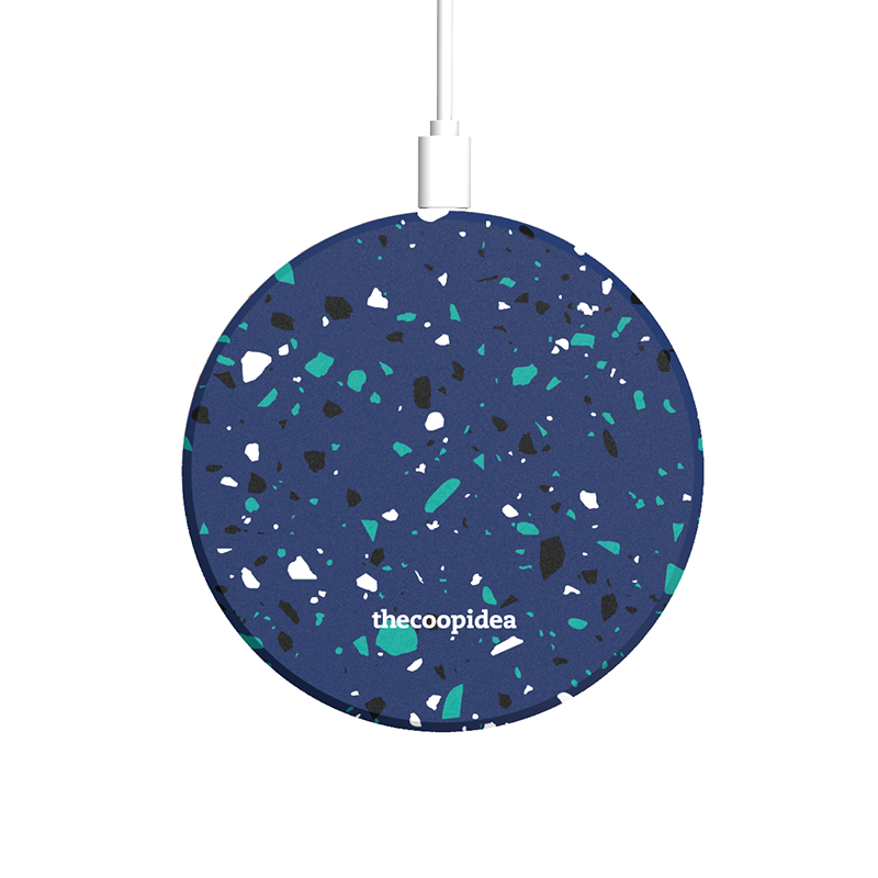 thecoopidea - MOON - Terrazzo Navy Wireless Charging Pad