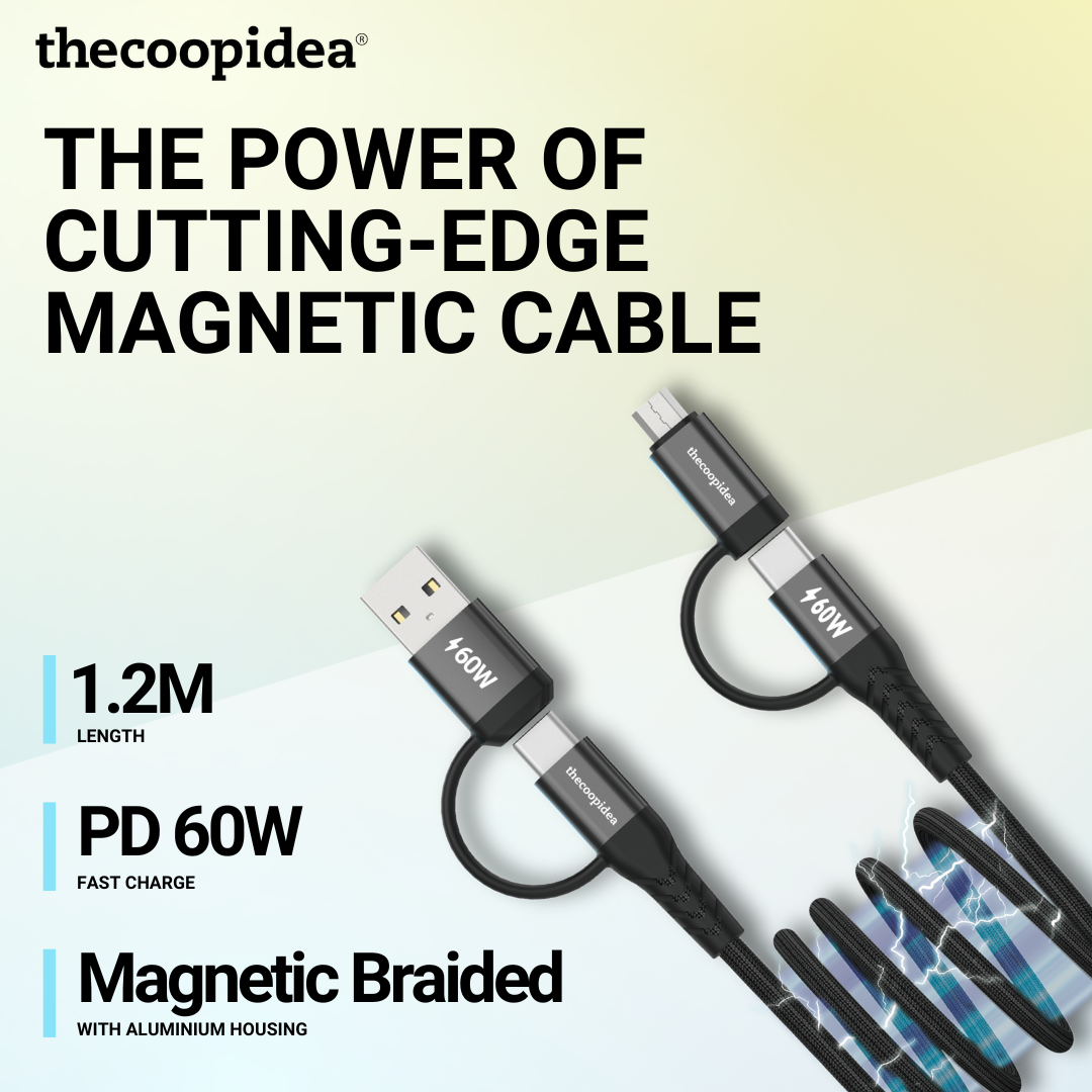 Mag Pro - 1.2m Magnetic 4 in 1 Cable