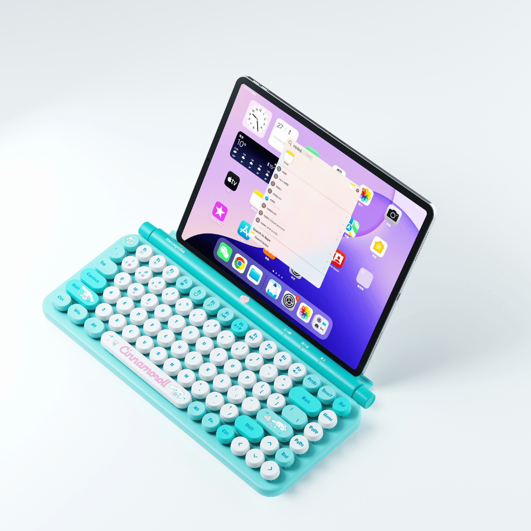 Sanrio RETRO TAPPY Wireless Keyboard & Mouse Set - Cinnamoroll