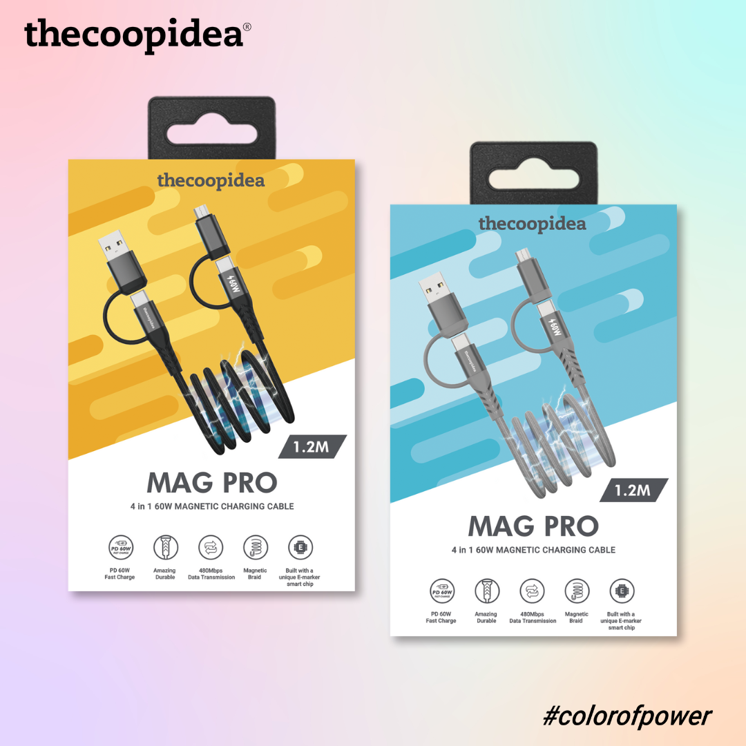 Mag Pro - 1.2m Magnetic 4 in 1 Cable