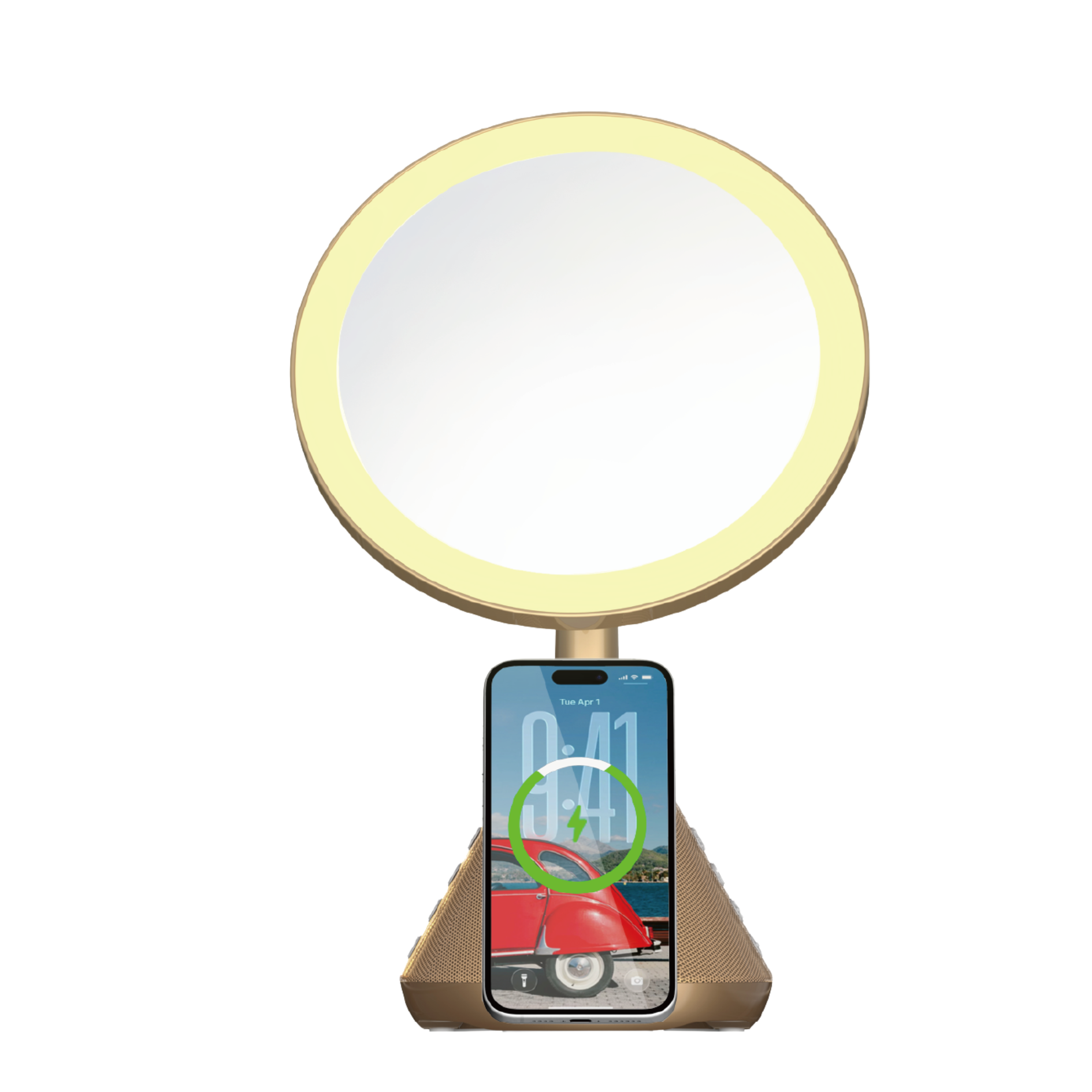 Mag Miroir Magnetic Wireless Charger with Speaker