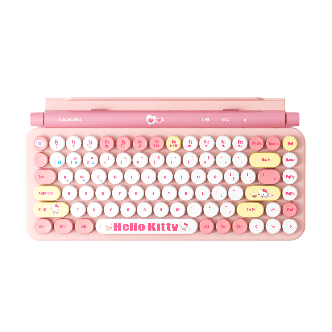 Sanrio RETRO TAPPY Wireless Keyboard & Mouse Set - Hello Kitty