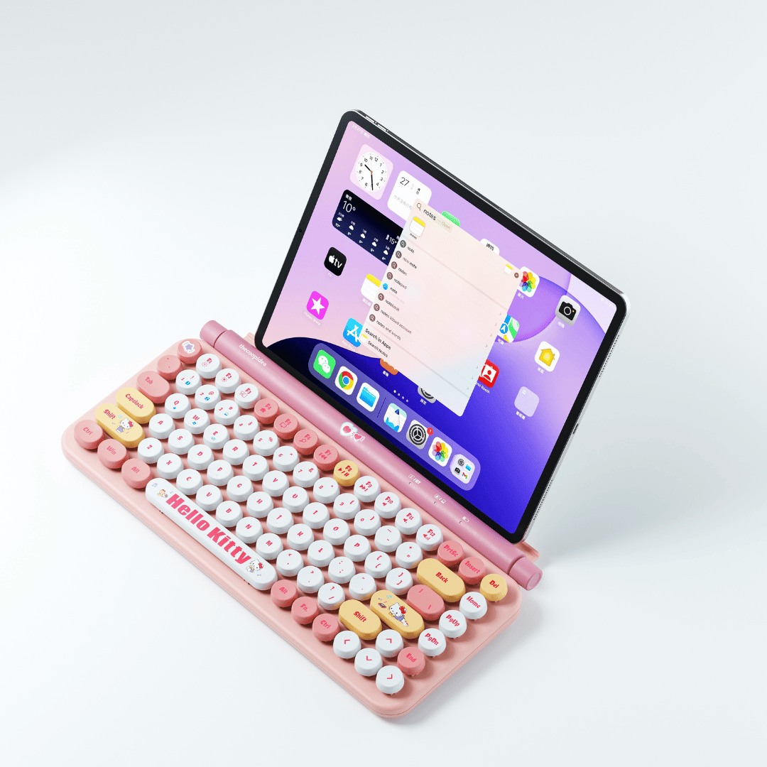 Sanrio RETRO TAPPY Wireless Keyboard & Mouse Set - Hello Kitty