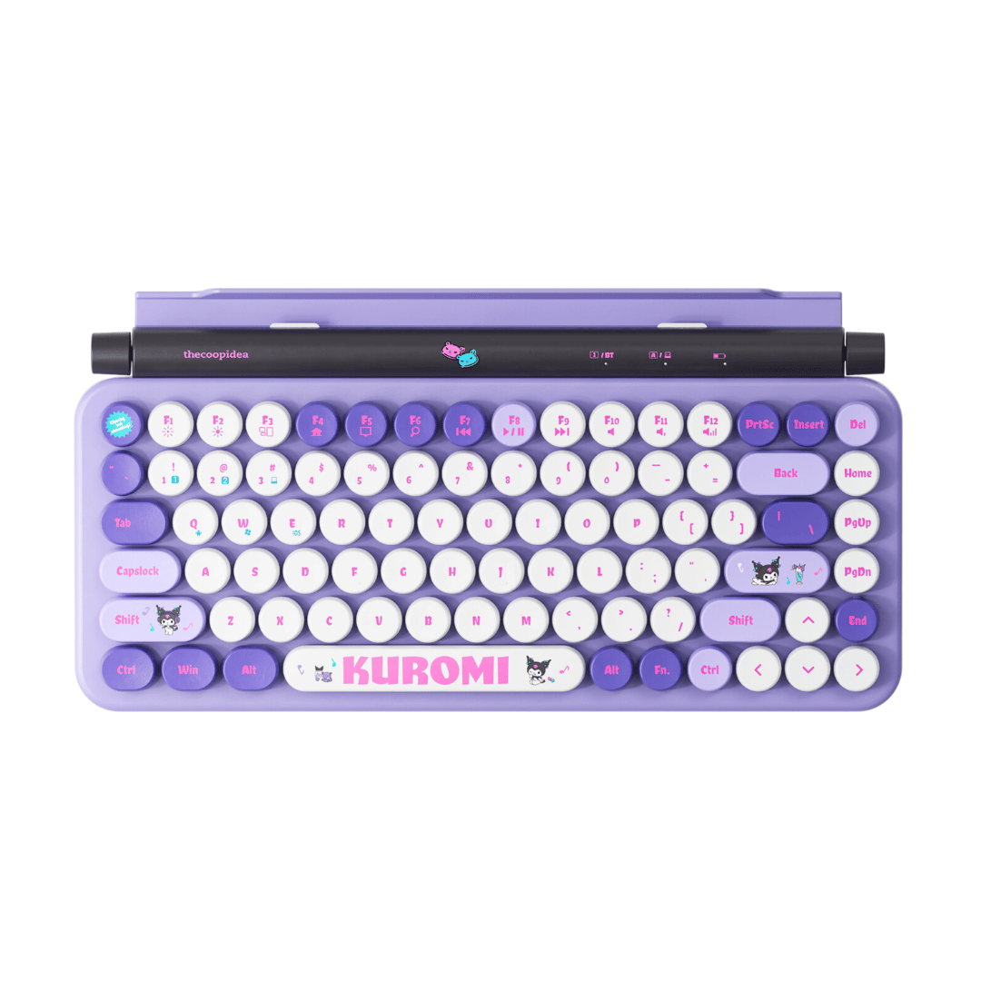 Sanrio RETRO TAPPY Wireless Keyboard & Mouse Set - Kuromi