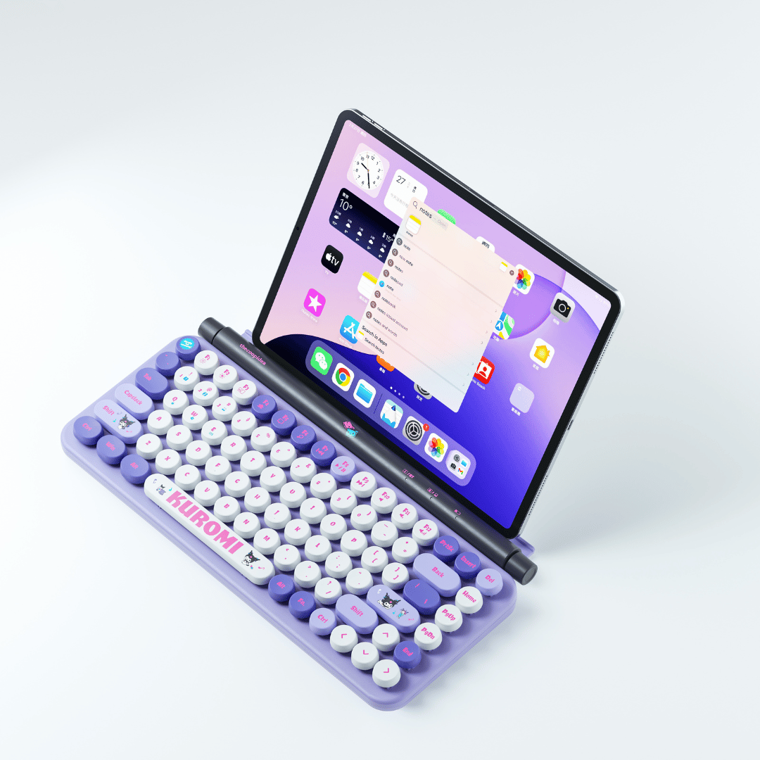 Sanrio RETRO TAPPY Wireless Keyboard & Mouse Set - Kuromi