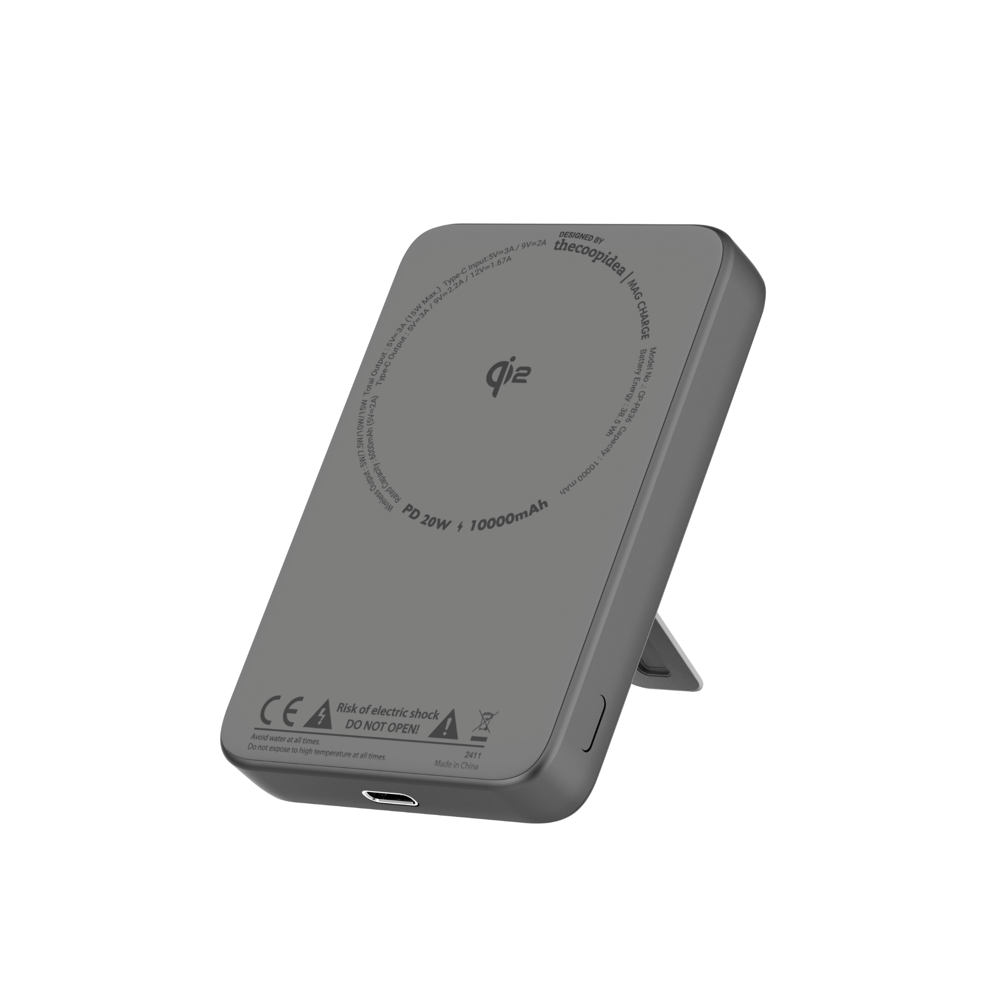 Mag Charge Qi2 Magnetic Powerbank 10000mAh - Black