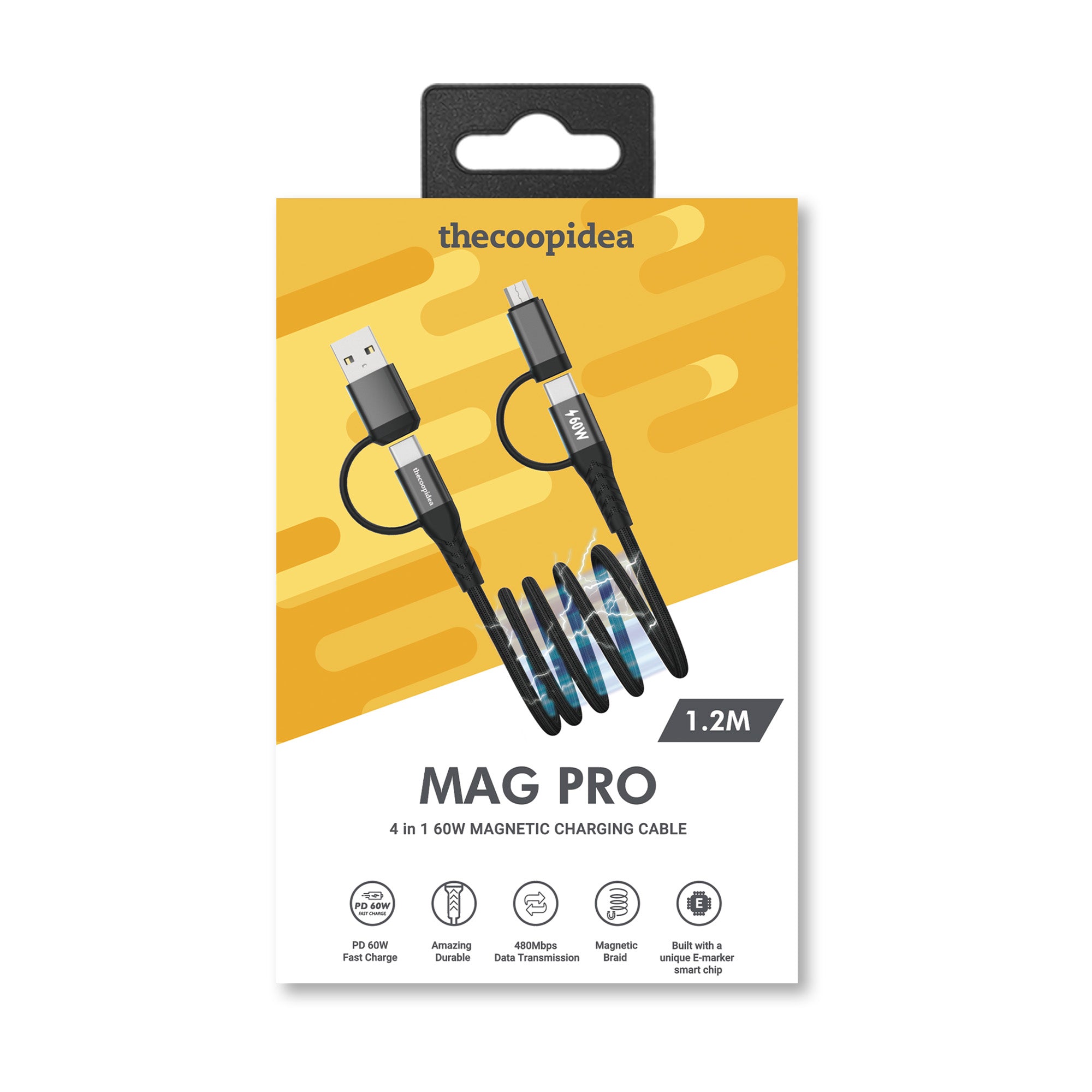 Mag Pro - 1.2m Magnetic 4 in 1 Cable