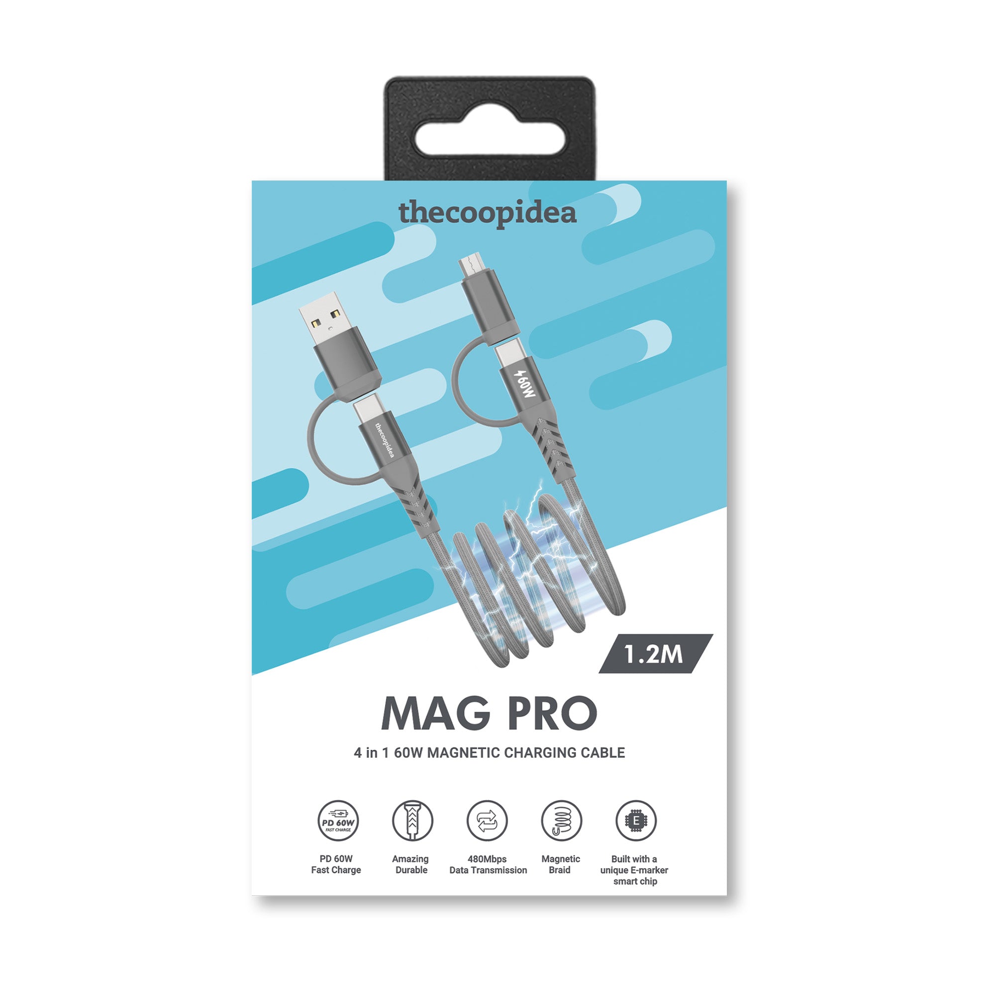 Mag Pro - 1.2m Magnetic 4 in 1 Cable