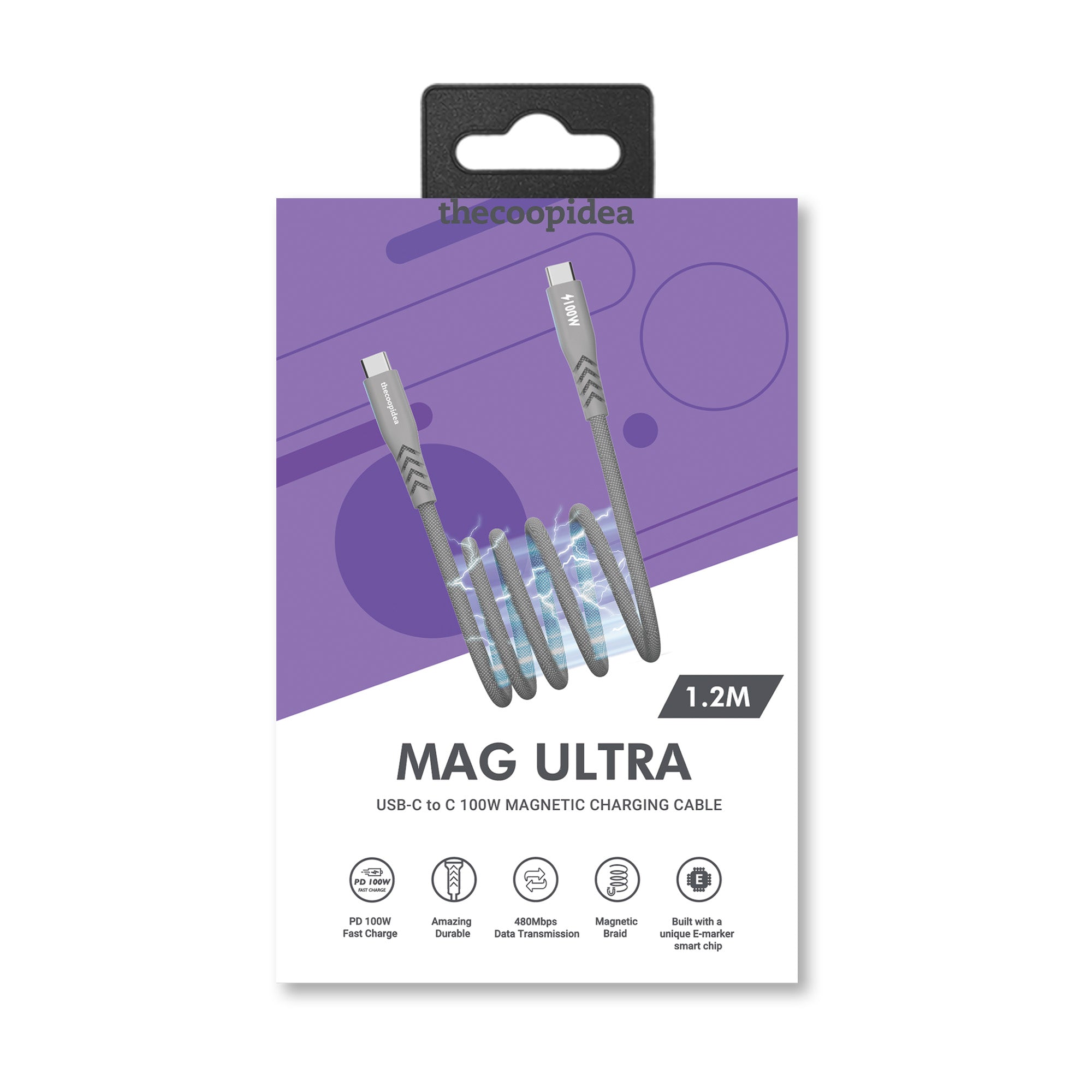 Mag Ultra - 1.2m Magnetic C to C 100W Cable