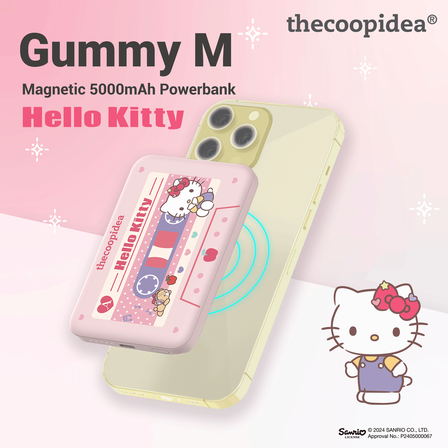 SANRIO GUMMY M Magnetic 5000mAh Powerbank