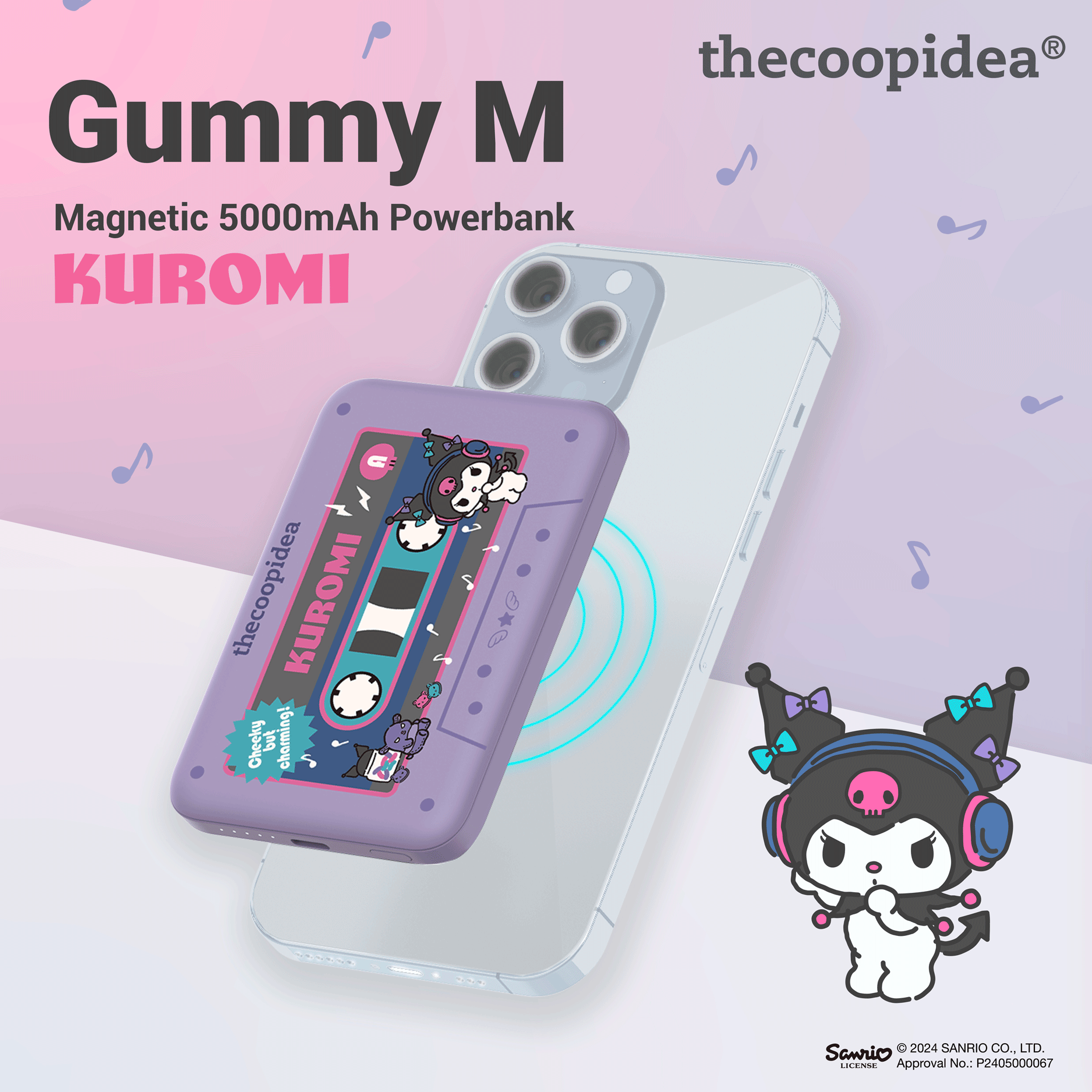 SANRIO GUMMY M Magnetic 5000mAh Powerbank