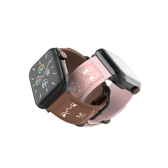 LINE FRIENDS MEETS thecoopidea BELT - Durable Nato 42/44/45mm Watch Straps Set for Apple Watch Series 1-8 & SE