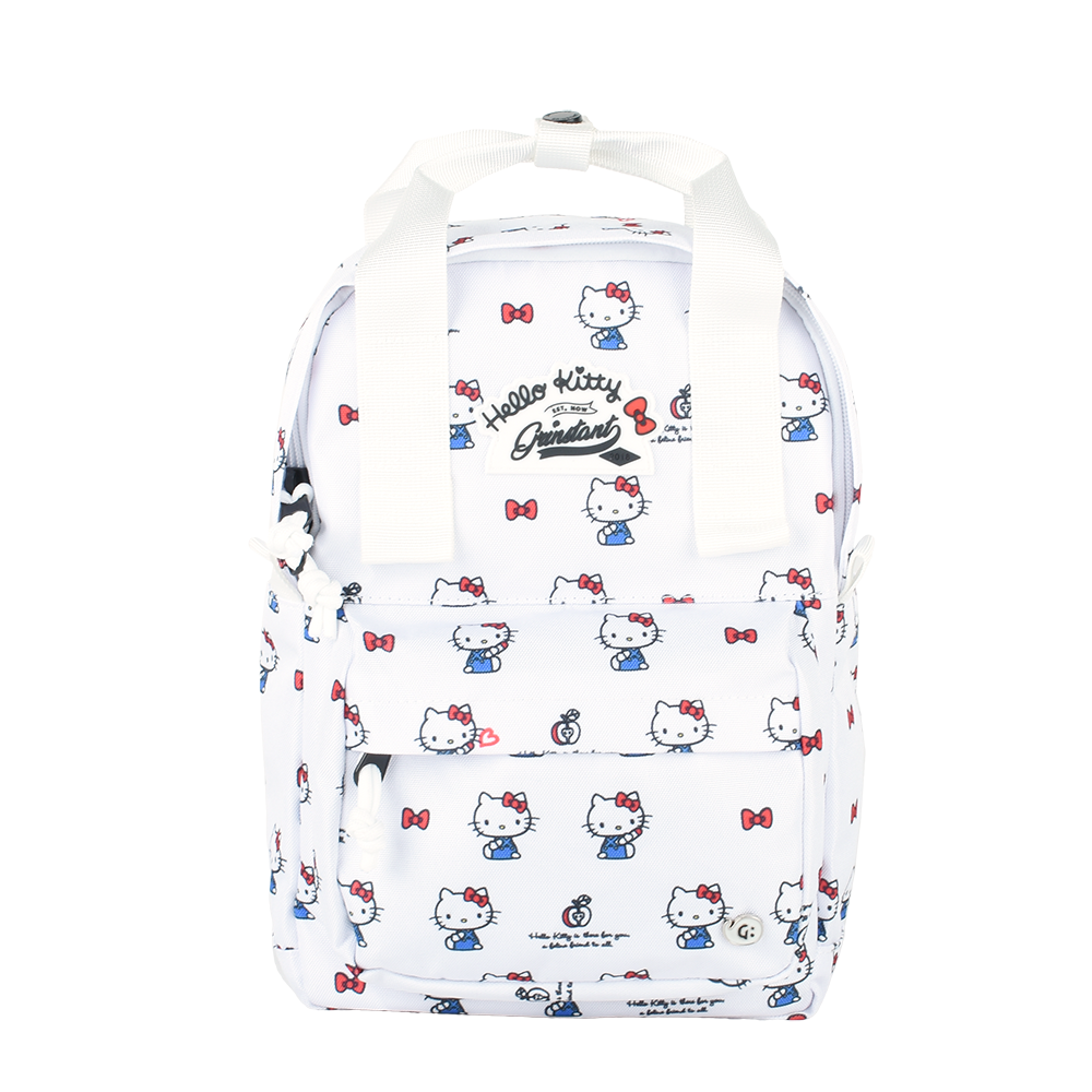 Grinstant x Sanrio Edition - CARA 9.7" Mini Backpack in Hello Kitty White Overprint