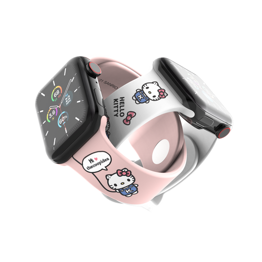 Sanrio HOOPS 42/44/45mm Watch Straps Set for Apple Watch Series 1-8 & SE - Hello Kitty