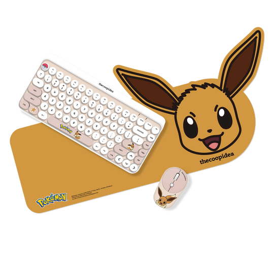 Pokémon TAPPY Wireless Keyboard & Mouse Set - Eevee