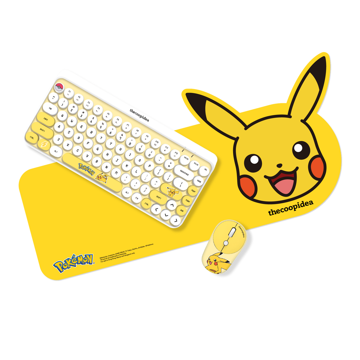 Pokémon TAPPY Wireless Keyboard & Mouse Set - Pikachu | thecoopidea