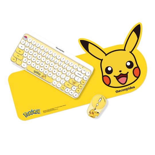 Pokémon TAPPY Wireless Keyboard & Mouse Set - Pikachu