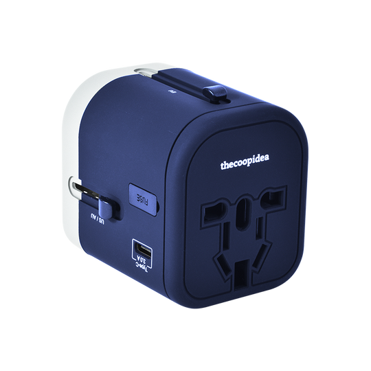 thecoopidea - WANDER PLUS 4 IN 1 Travel Adapter- Navy